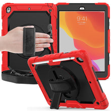 Red Rotative Stand Case with Strap for iPad A16 2025 / 10th Gen 2022 10.9