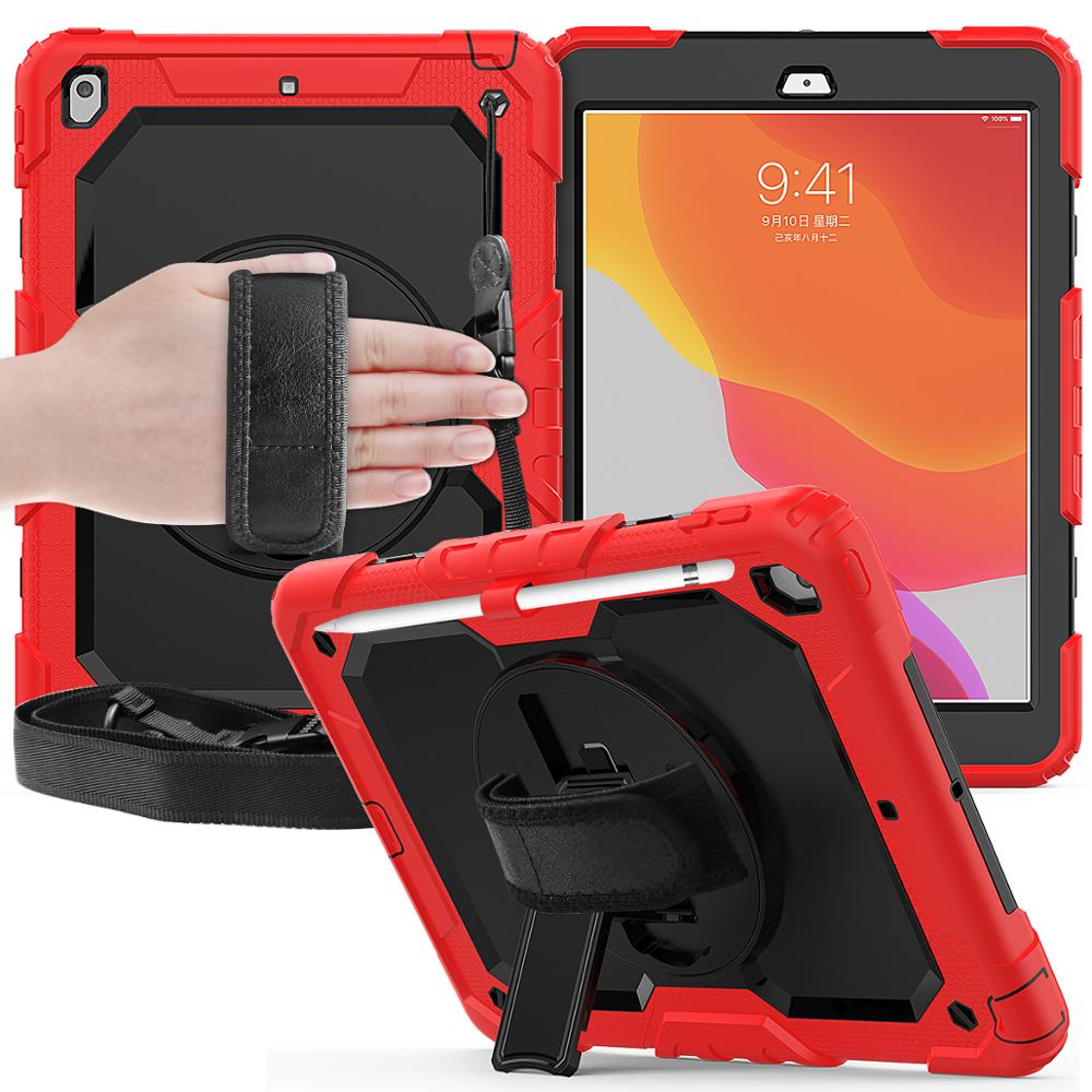 Red Heavy Duty Case with Rotative Stand for iPad Pro 11" 2025-2024
