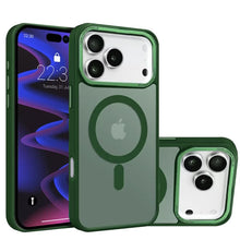 Dark Green Slim Smoked Bumper with Magnetic Compatibility for iPhone 17 Pro
