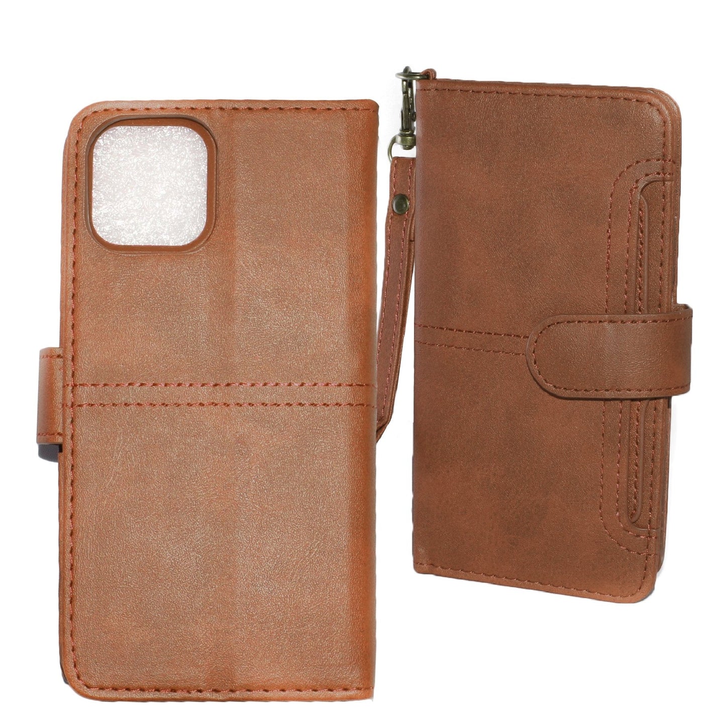 Tan iPhone 13 Pro Folio Wallet Premium Detachable case