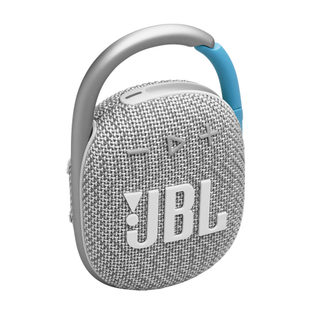 JBL Clip 4: Ultra Portable Speaker with Bluetooth, Built-in Battery, Waterproof and Dustproof Feature -10 hours of Playtime - Eco White