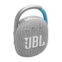 JBL Clip 4: Ultra Portable Speaker with Bluetooth, Built-in Battery, Waterproof and Dustproof Feature -10 hours of Playtime - Eco White