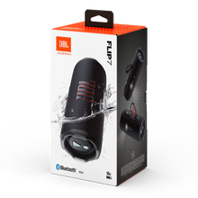 JBL Flip 7 - Portable Waterproof and Drop-Proof Speaker, Bold Pro Sound with AI Sound Boost, 16Hrs of Playtime, and PushLock System - Black (Room)