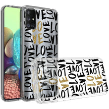 Samsung A71 5G UW Version Design Transparent Bumper Hybrid Case Cover - Love In Gold