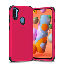 Samsung Galaxy A11 King Tough Shockproof Hybrid Case Cover - Hot Pink PC/Black