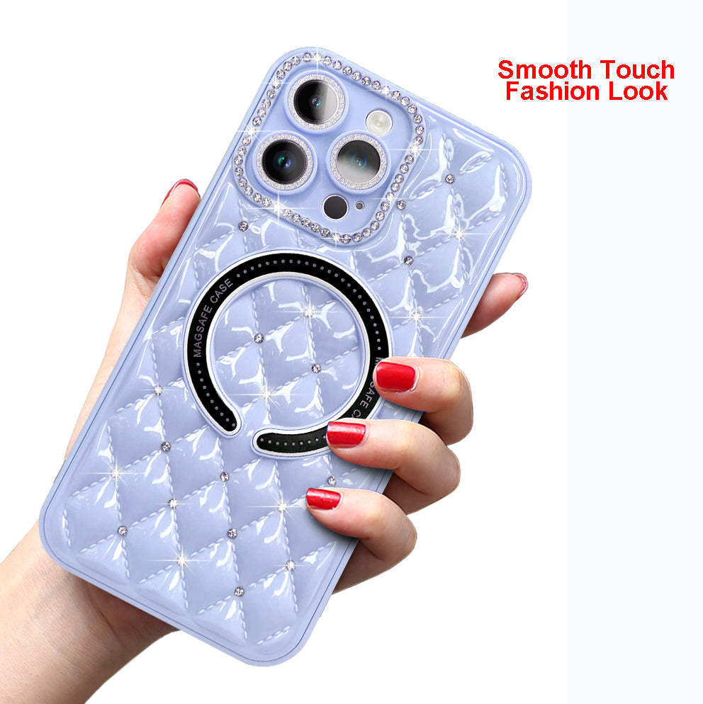 Lavander Deluxe Quilted Case for iPhone 15 Pro