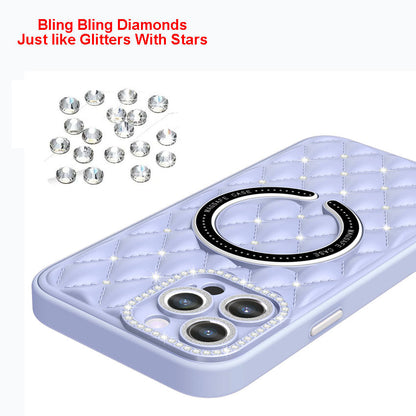 Lavander Deluxe Quilted Case for iPhone 15 Pro