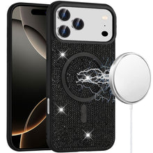 Black Magnetic Diamond Case For iPhone 17 Pro Max