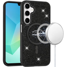 Black Magnetic Diamond Case For Samsung A16 5G