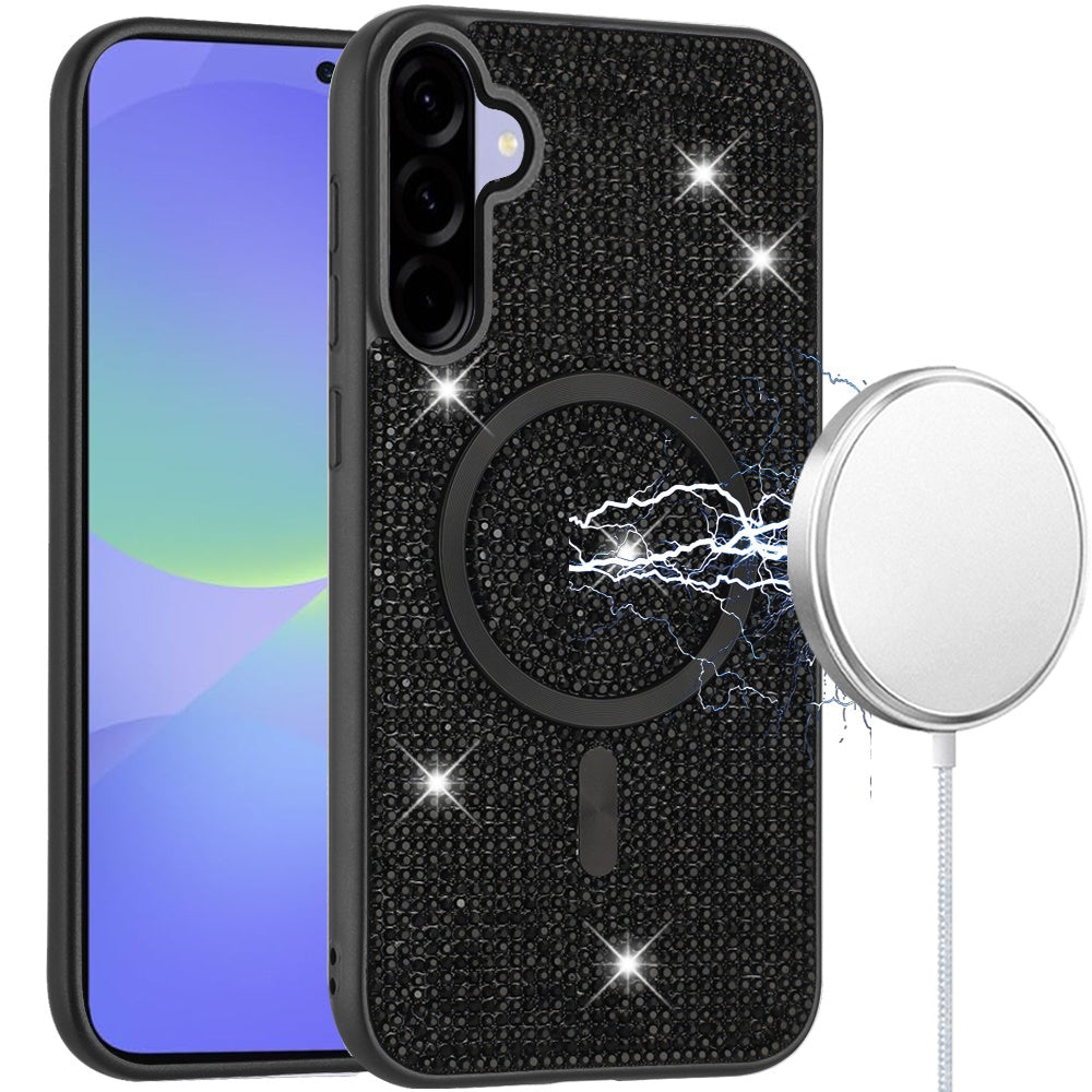 Black Magnetic Diamond Case For Samsung Galaxy A37