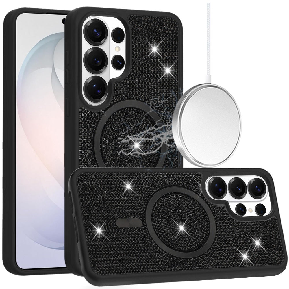 Black Magnetic Diamond Case for Galaxy S26 Ultra