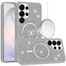 Silver Magnetic Diamond Case for Galaxy S26 Ultra