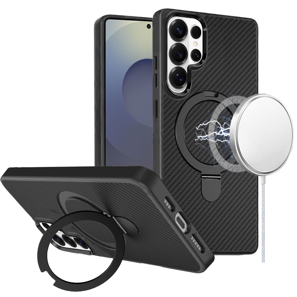 Carbon Design Kickstand Case for Galaxy S26 Ultra