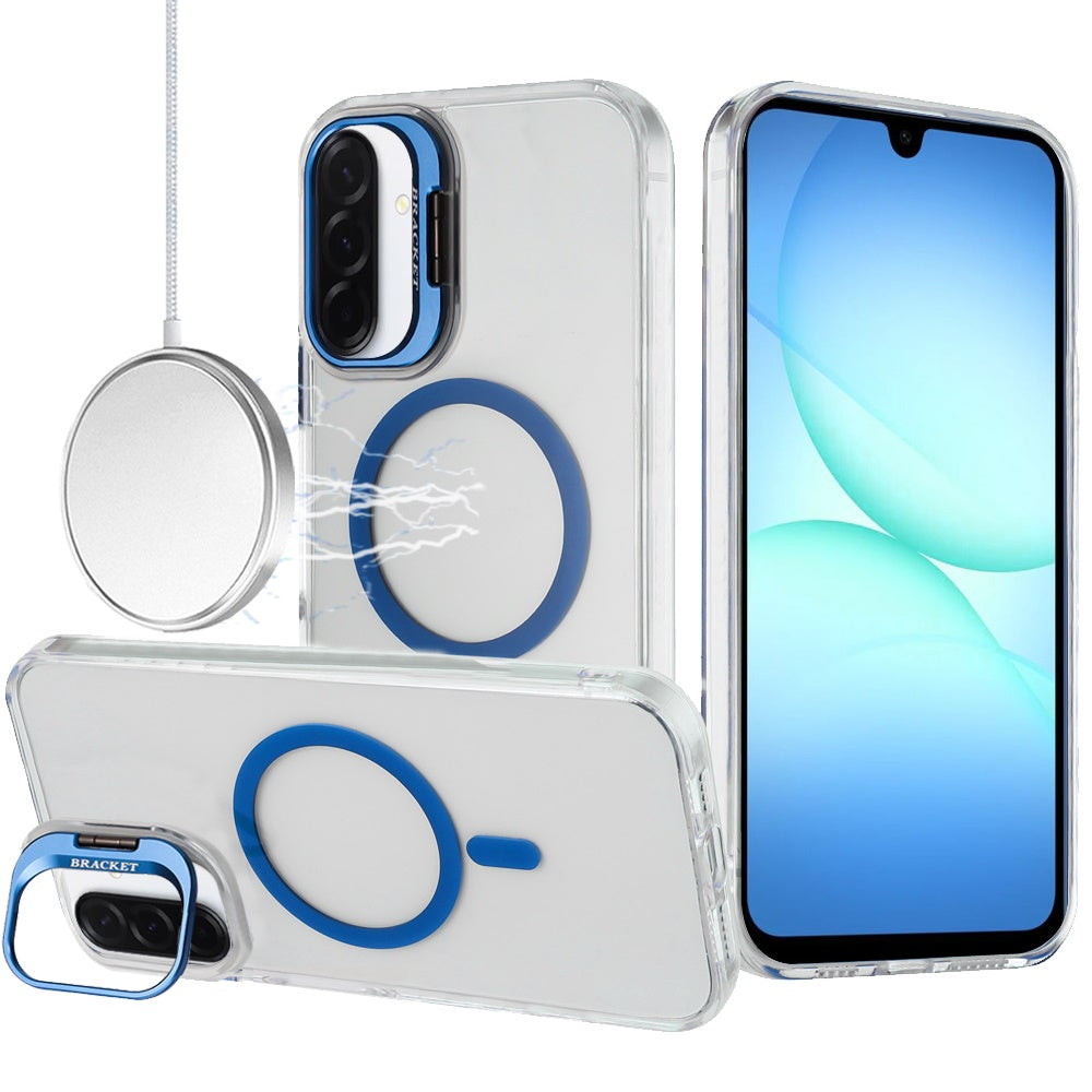 Blue Camera Stand Magnetic Case For Samsung A17 5G / A16 / A26