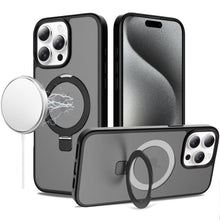 Black Frosted Kickstand with Magnetic Compatibility For iPhone 15 Pro Max