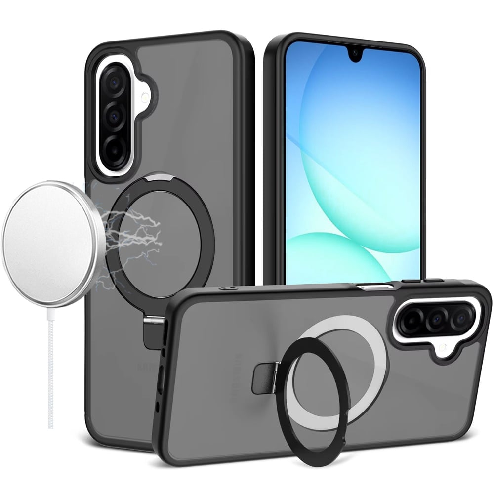Black Frosted Frame Kickstand For Samsung A17 5G
