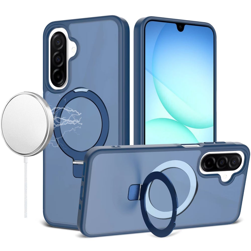 Blue Frosted Frame Kickstand For Samsung A17 5G