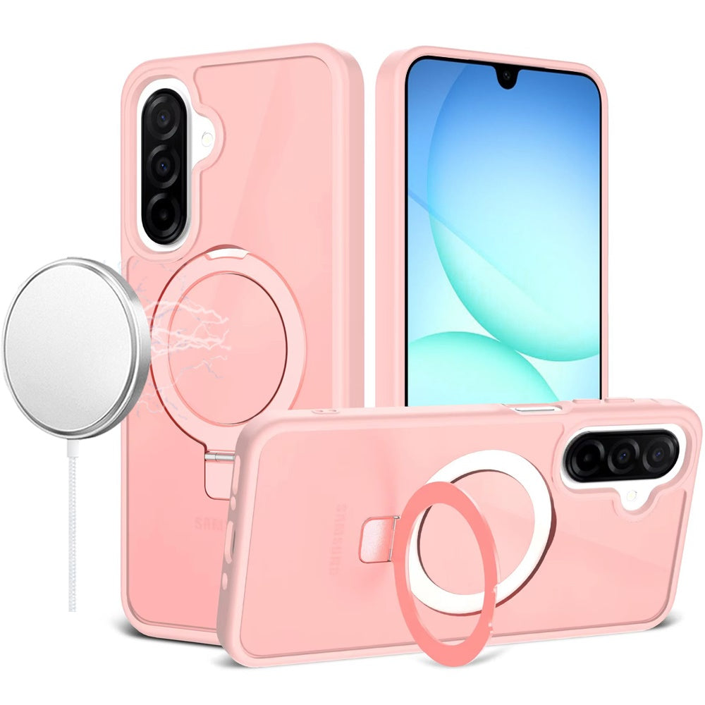 Pink Frosted Frame Kickstand For Samsung A17 5G