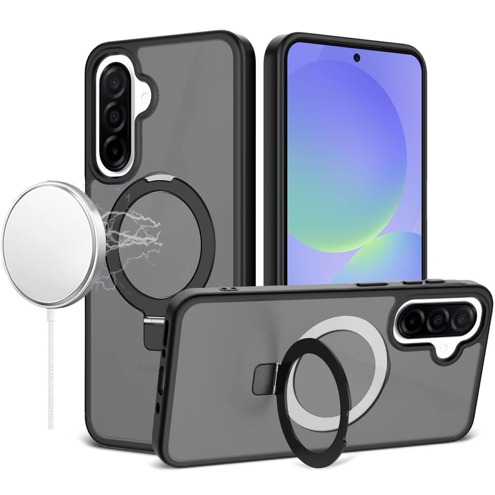 Black Frosted Frame Kickstand For Samsung Galaxy A37