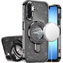 Black Magnetic Glitter Kickstand For Samsung A17 5G