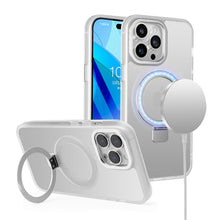 White Frosted Frame Kickstand with Magnetic Compatibility For iPhone 11