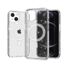 Clear iPhone 13 PRO MAX Magnetic Compatible Glitter TPU Bumper