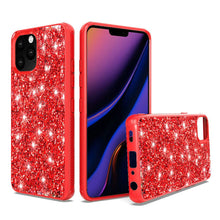 Red iPhone 11 PRO Sparkle Glitter Bling Fused Hybrid