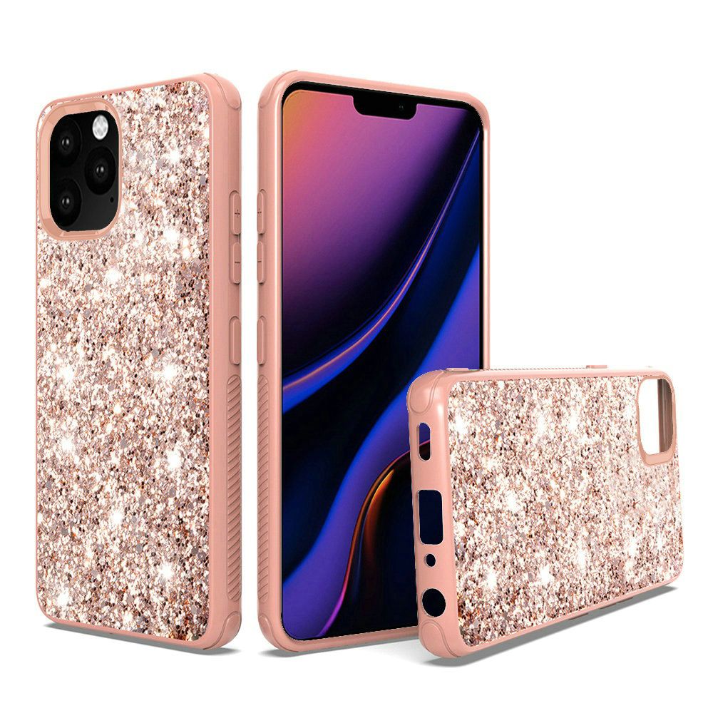 Rose Gold iPhone 11 PRO Sparkle Glitter Bling Fused Hybrid