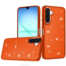 Cosming Orange Chrome Edge Diamond Design Case For Samsung A17 5G