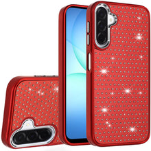 Red Chrome Edge Diamond Design Case For Samsung A17 5G