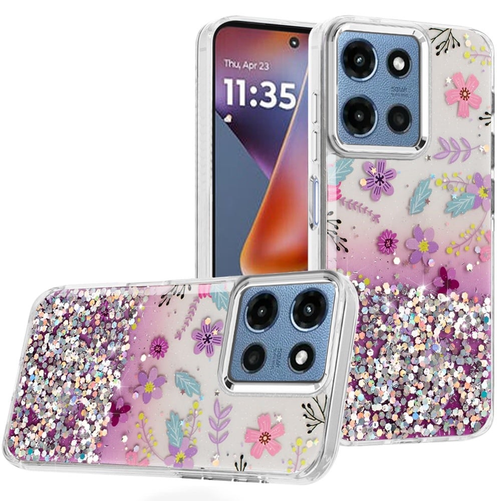 Purple Flowers Epoxy Design For Moto G 5G 2025/2026 - G Play 2026 - 6