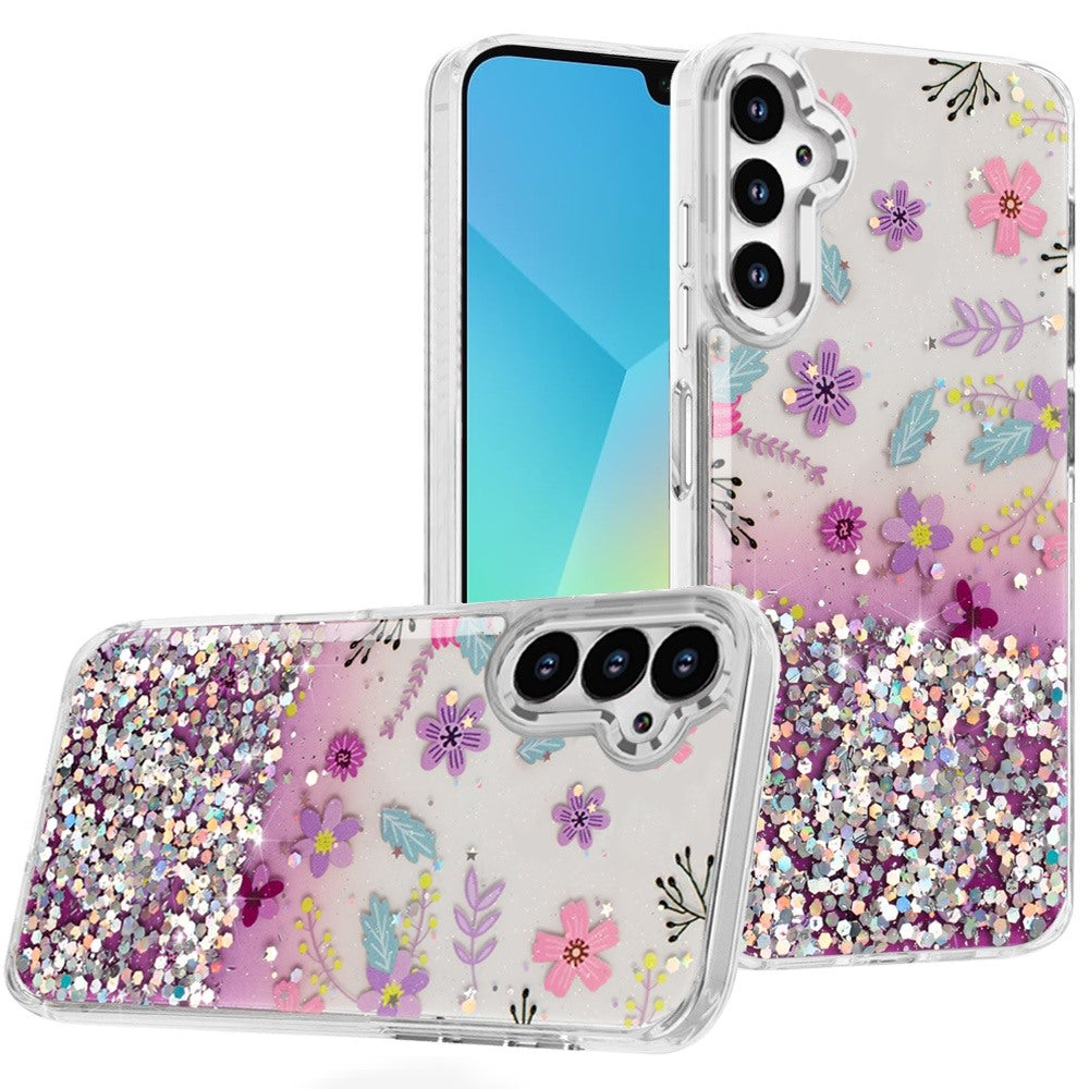 Purple Flowers Epoxy Design Case for Samsung A16 5G - 6