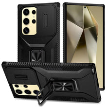 Black Camera Cover and Ring Case For Samsung S23 Ultra