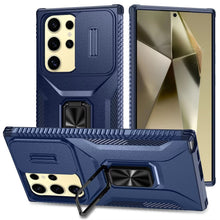 Blue Camera Cover and Ring Case For Samsung S23 Ultra