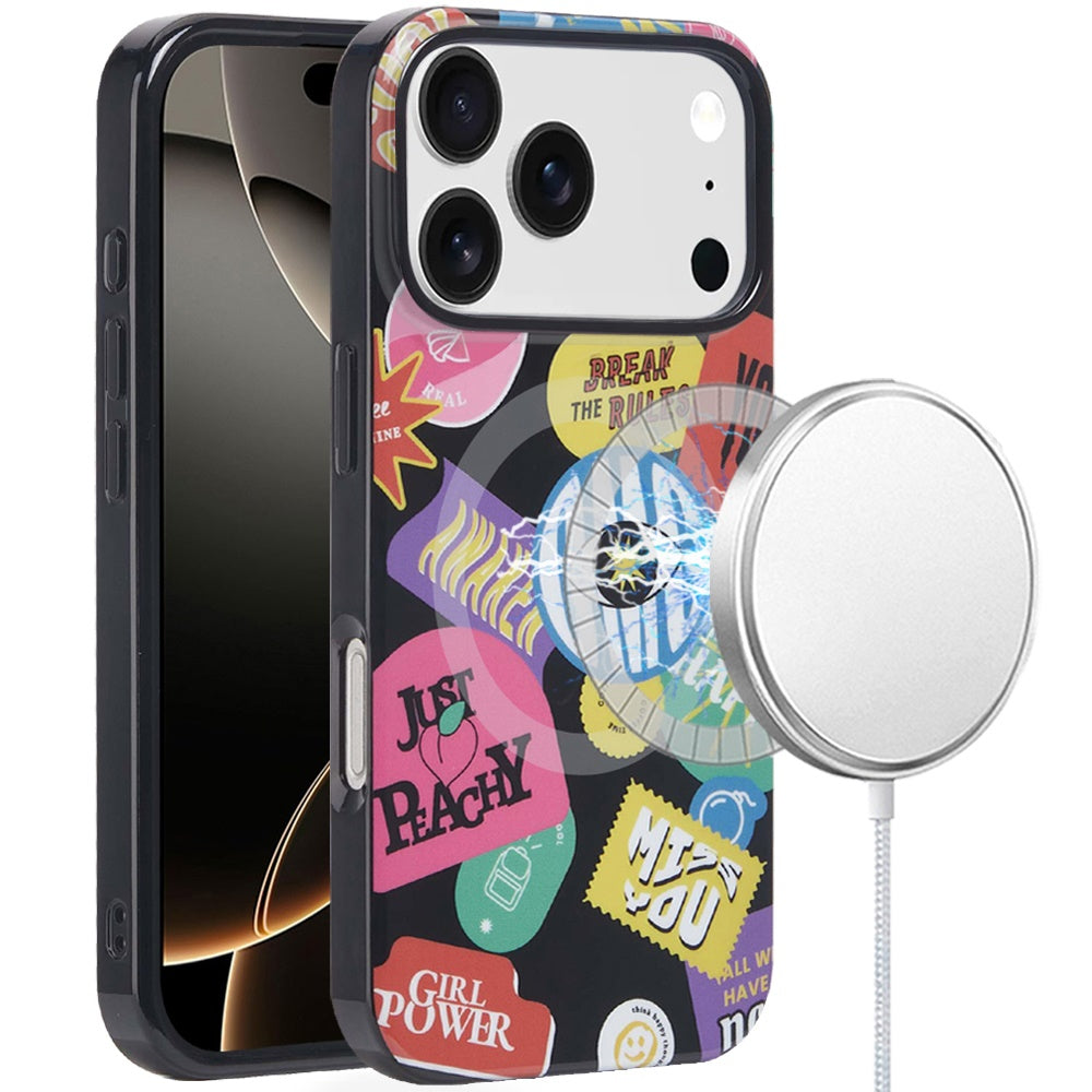 Black Stickers Magnetic Design For iPhone 17 Pro Max