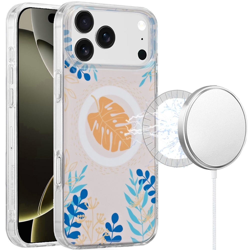 Orange Leaf Magnetic Design For iPhone 17 Pro Max  - U