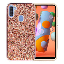 Samsung Galaxy A11 Deluxe Glitter Diamond Case Cover - Rose Gold