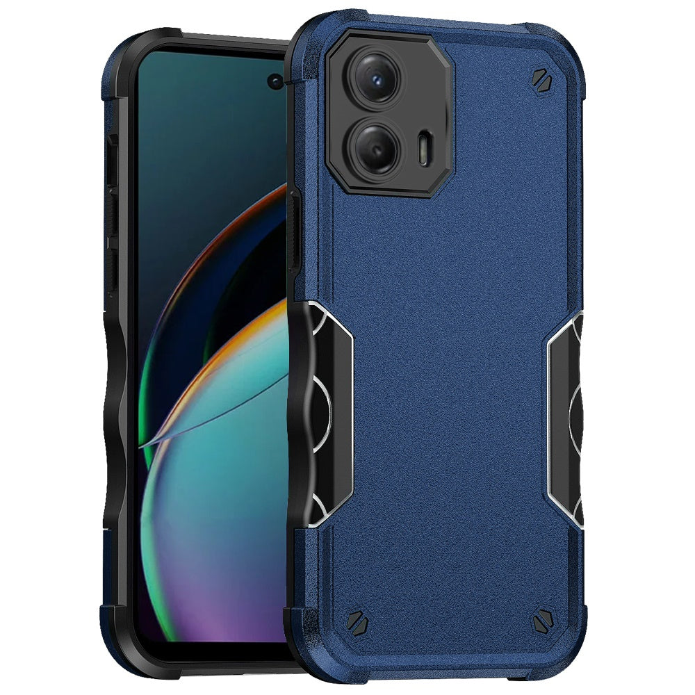 For Motorola Moto G 5G 2024 Exquisite Tough Shockproof Hybrid Case Cover - Blue