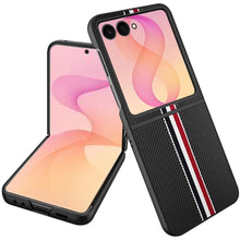 Black PU Vegan Leather Case For Samsung Z Flip 8