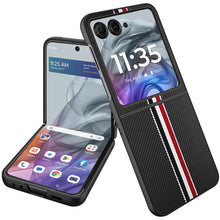 Black PU Vegan Leather Case for Motorola Razr 2025 2024