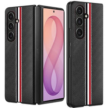 Black PU Vegan Leather Case For Samsung Z Fold 8 Ultra