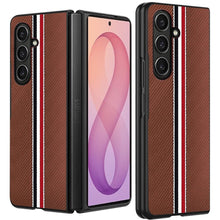 Brown PU Vegan Leather Case For Samsung Z Fold 8 Ultra
