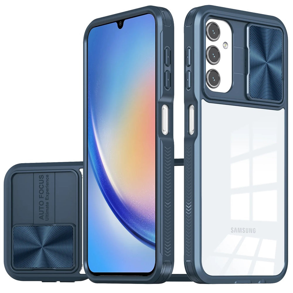 Blue and Clear Fusion Case For Samsung A15 5G