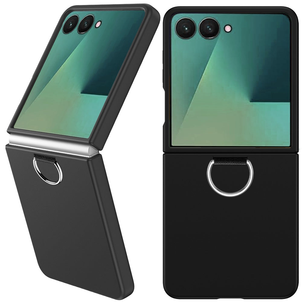 For Samsung Galaxy Z Flip 7 Finger Hook Hybrid Case Cover - Black