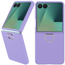 For Samsung Galaxy Z Flip 7 Finger Hook Hybrid Case Cover - Light Purple