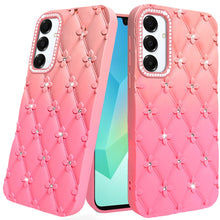 Orange and Pink Floral Leather Feel Case for Samsung A16 5G