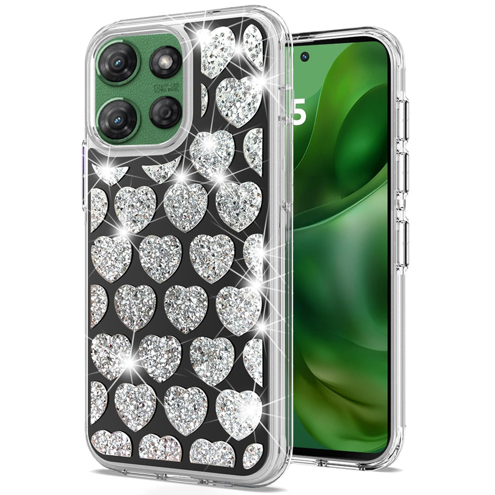 Black Hearts Stones Hybrid for Motorola Moto G 5G 2026/2025 - G Play 2026