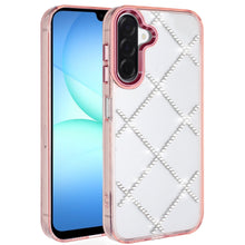 Rose Gold Frame Clear Diamond Case For Samsung A17 5G
