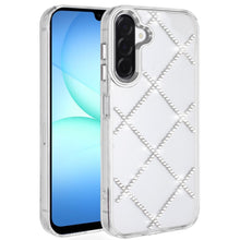 Silver  Frame Clear Diamond Case For Samsung A17 5G