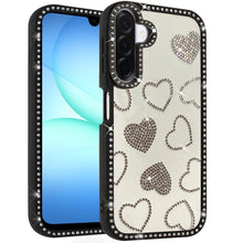 Black Heart Diamond Glitter Case For Samsung A17 5G